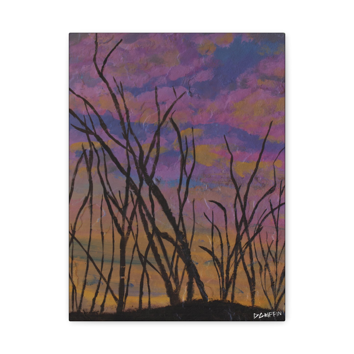 "Sky of Dead Branches" - Stretched Canvas Wall Decor