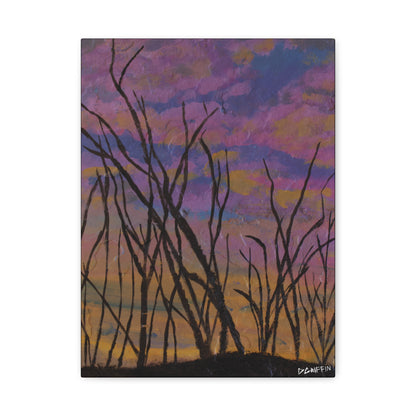 "Sky of Dead Branches" - Stretched Canvas Wall Decor