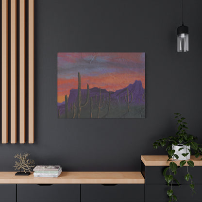 "Violet Peaks" - Stretched Matte Wall Decor