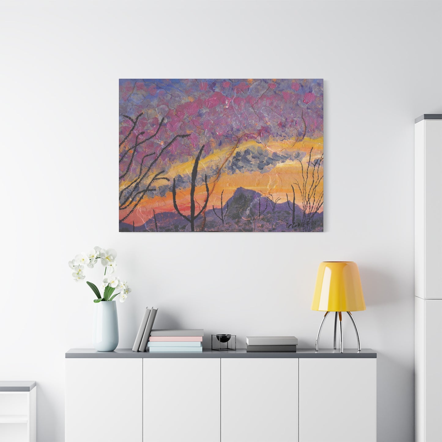 "Monsoon sunset" - Stretched Canvas Wall Decor