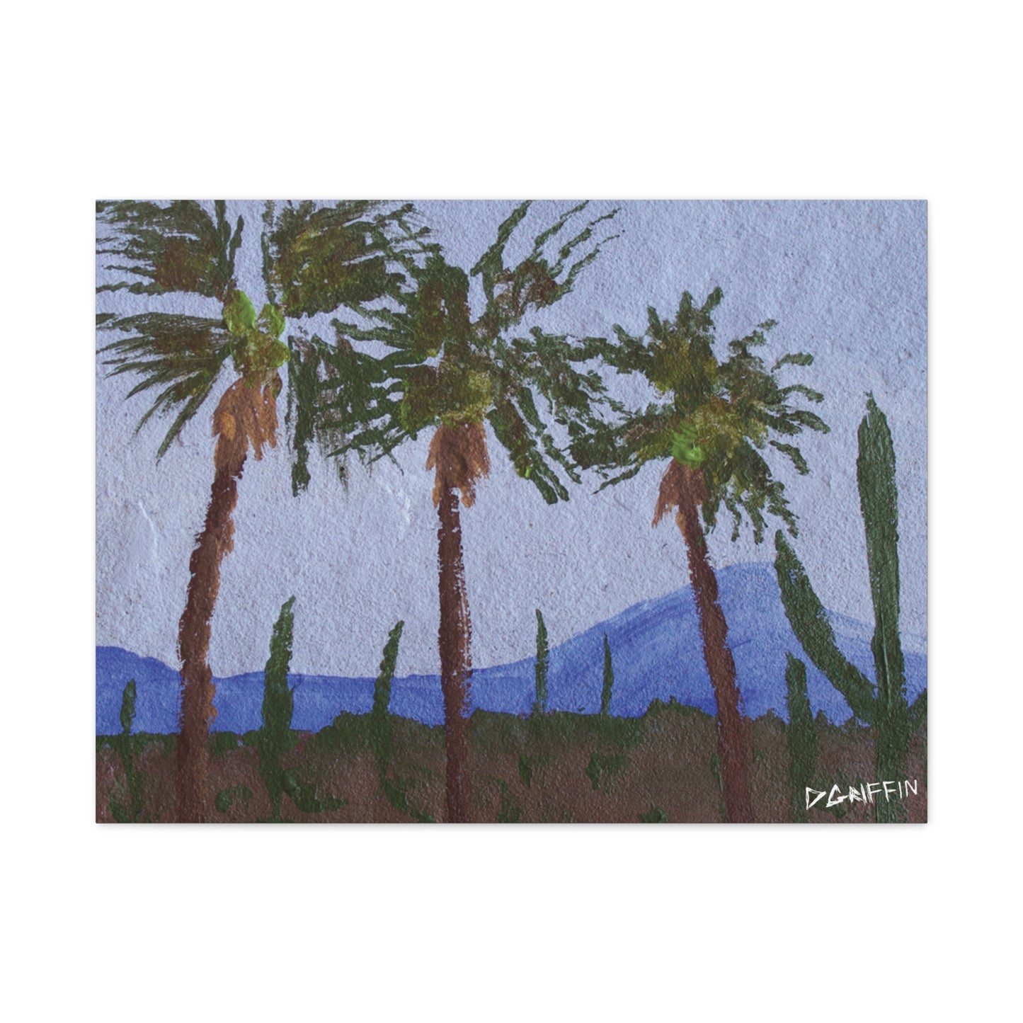 "Desert Palms" - Stretched Canvas Wall Decor