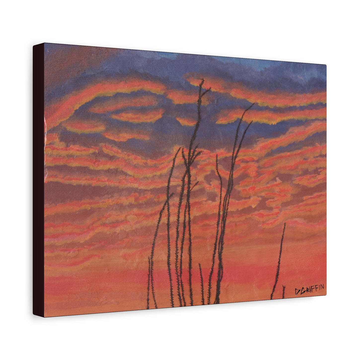 "Great Fire in the Sky" - Stretched Canvas Wall Decor