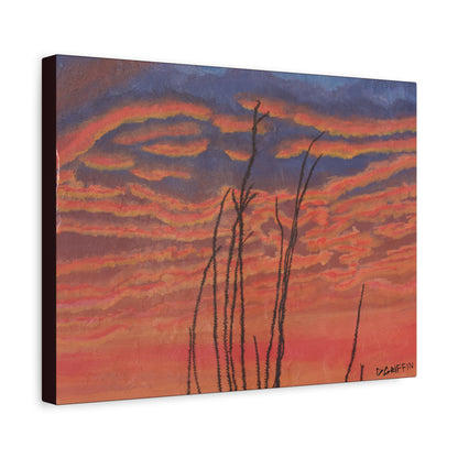 "Great Fire in the Sky" - Stretched Canvas Wall Decor