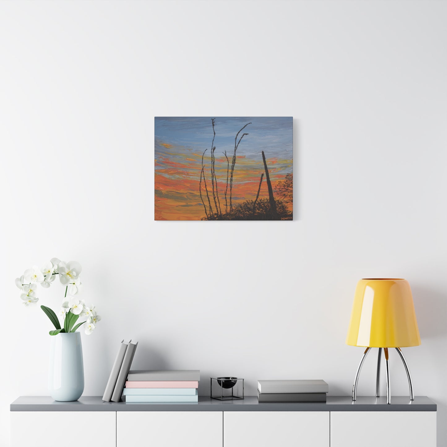 "Sonoran Ember" - Stretched Canvas Wall Decor