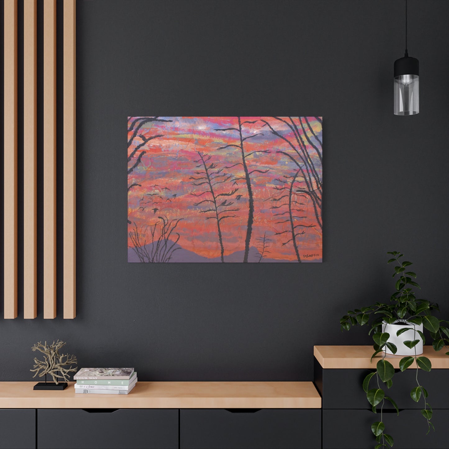 "Agave Sunset" - Stretched Canvas Wall Decor