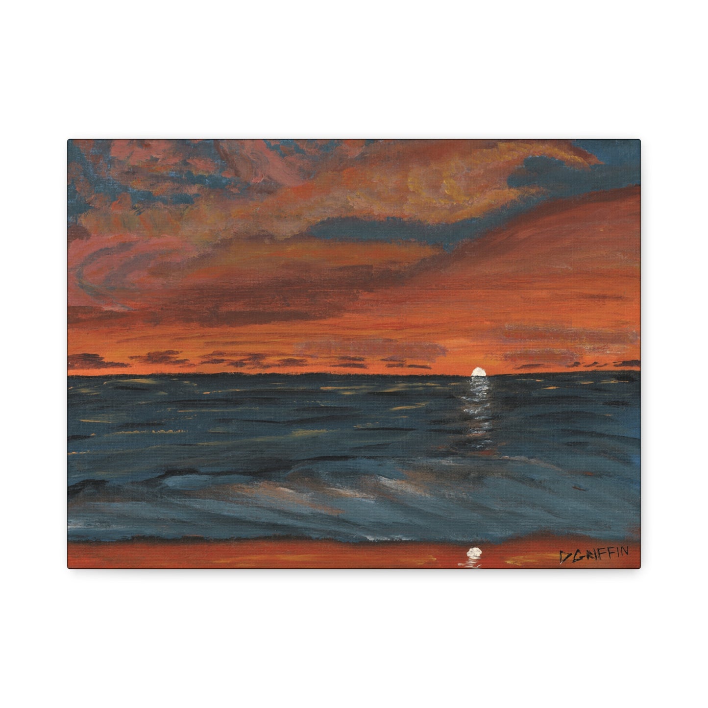 "Hapuna Beach Sunset" - Stretched Canvas Wall Decor