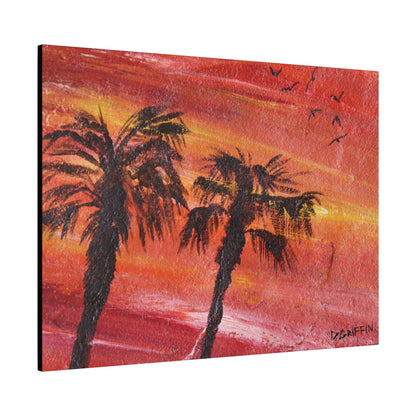 "Tropical Glow"- Stretched Matte Wall Decor