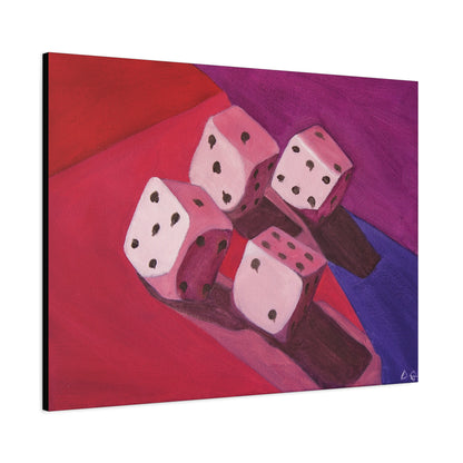 "Facets of Chance" - Stretched Canvas Wall Decor