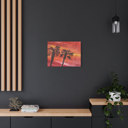 "Tropical Glow"- Stretched Matte Wall Decor