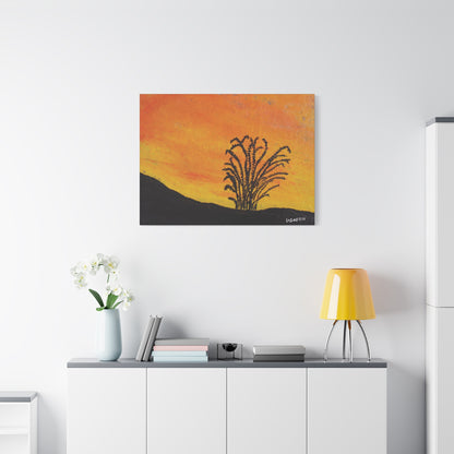 "Lone Ocotillo" - Stretched Canvas Wall Decor