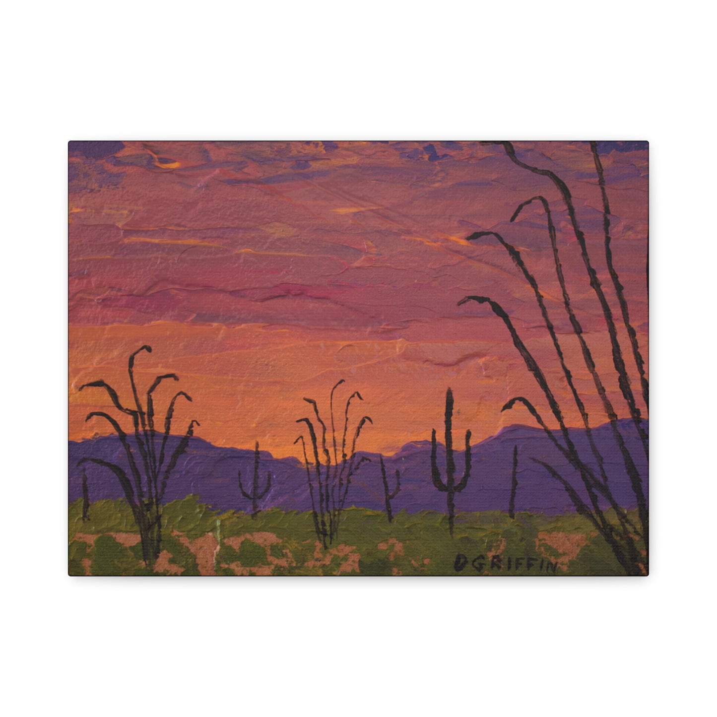 "The Desert's Deep Hour" - Stretched Canvas Wall Decor