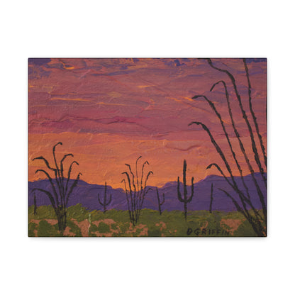 "The Desert's Deep Hour" - Stretched Canvas Wall Decor