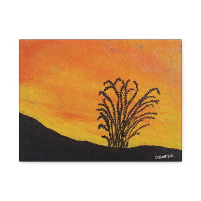 "Lone Ocotillo" - Stretched Canvas Wall Decor