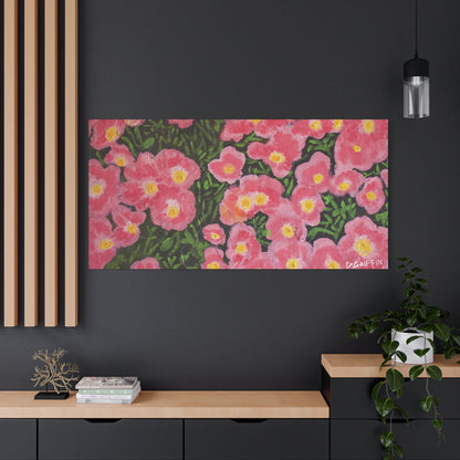 "Pink Petals" - Stretched Canvas Wall Decor