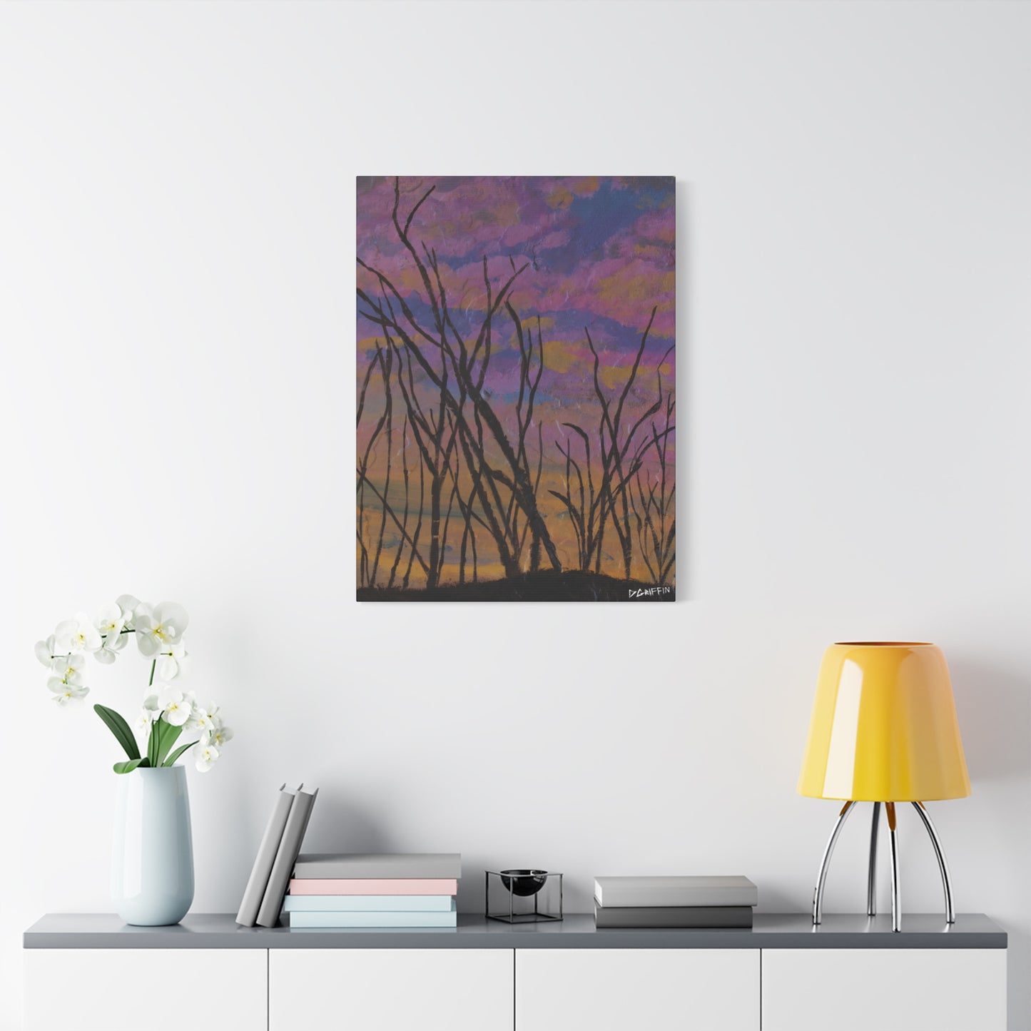 "Sky of Dead Branches" - Stretched Canvas Wall Decor