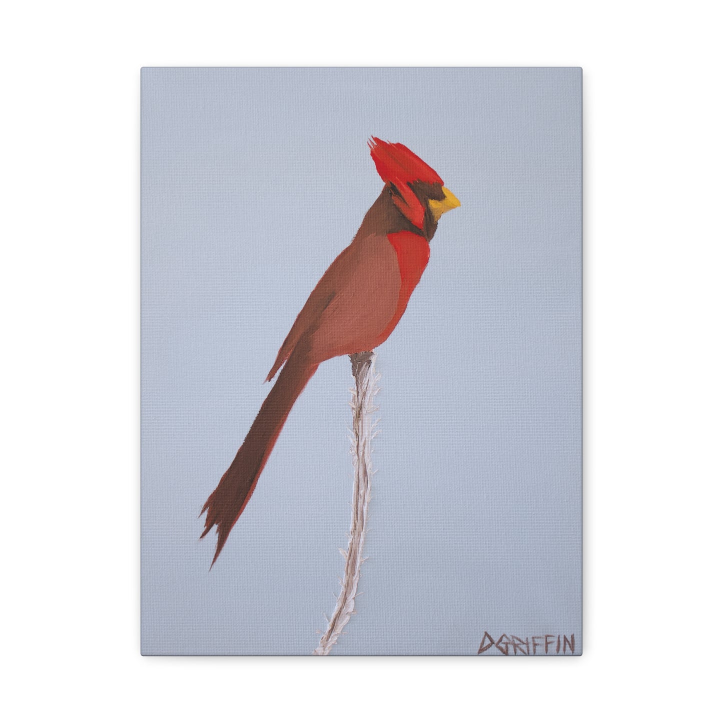"Crimson Vigil" - Stretched Canvas Wall Decor