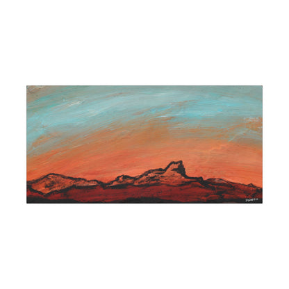 "Silueta Ardiente" - Stretched Canvas Wall Decor
