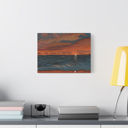 "Hapuna Beach Sunset" - Stretched Canvas Wall Decor