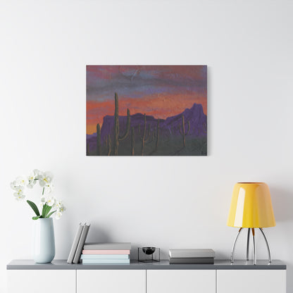 "Violet Peaks" - Stretched Matte Wall Decor