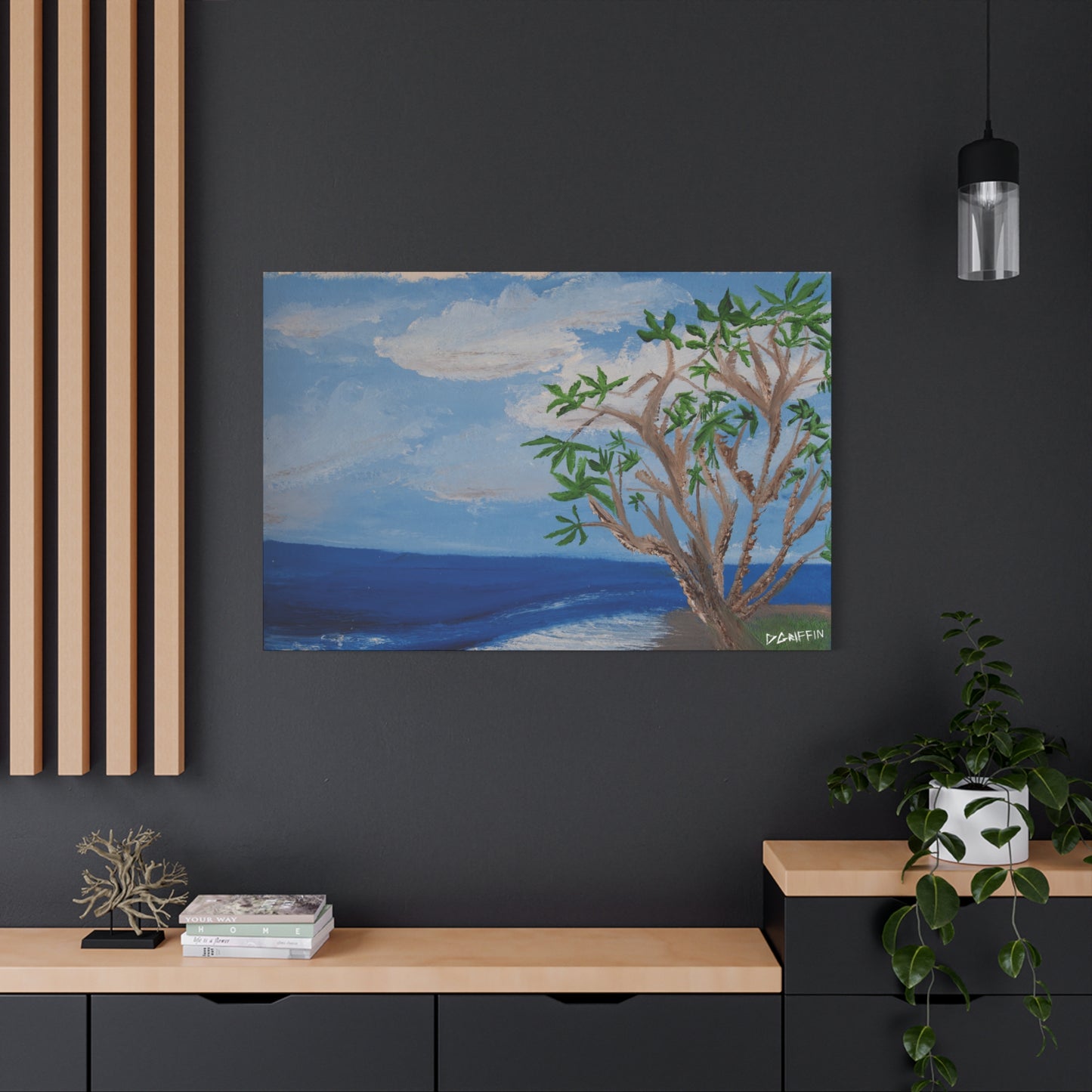 "Kona Coastline" - Stretched Canvas Wall Decor