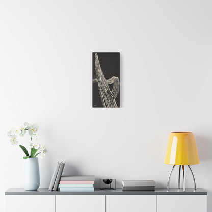 "Nocturnal Saguaro" - Stretched Canvas Wall Decor