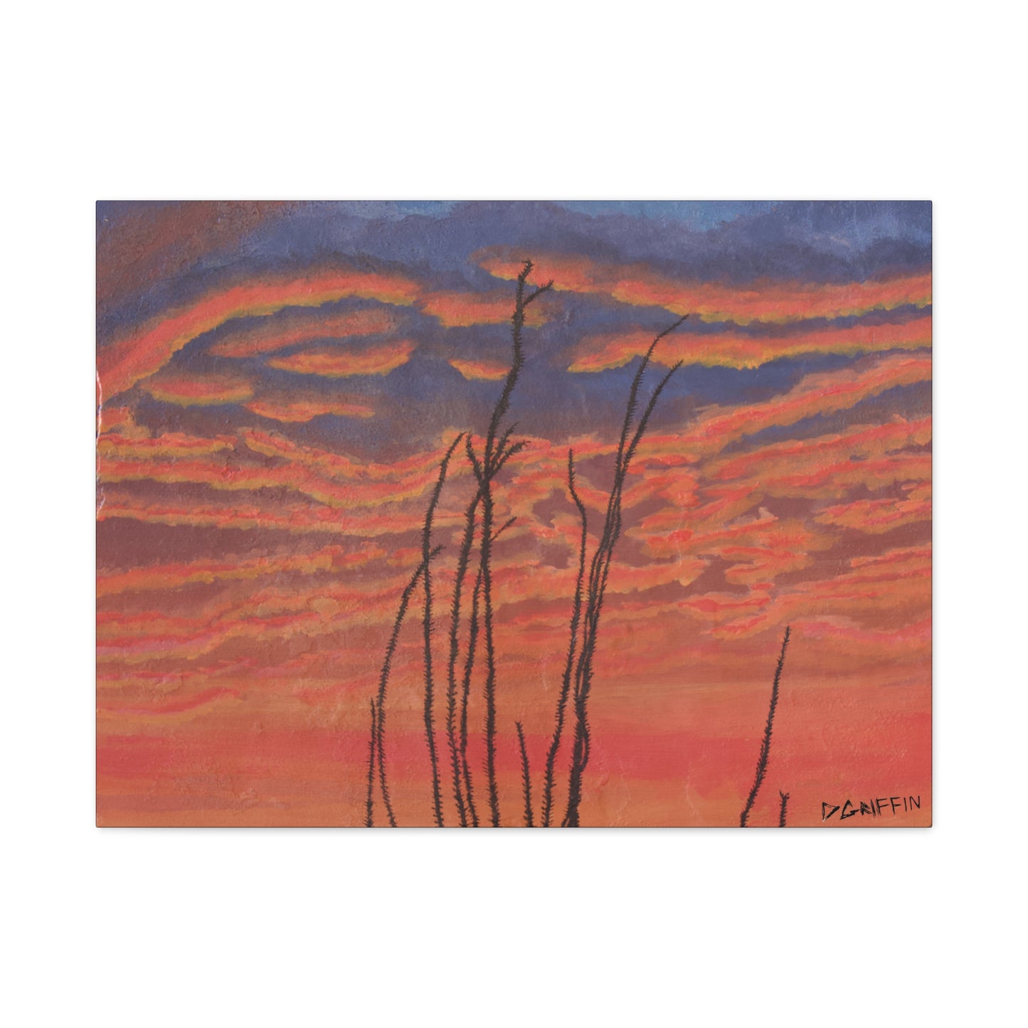 "Great Fire in the Sky" - Stretched Canvas Wall Decor