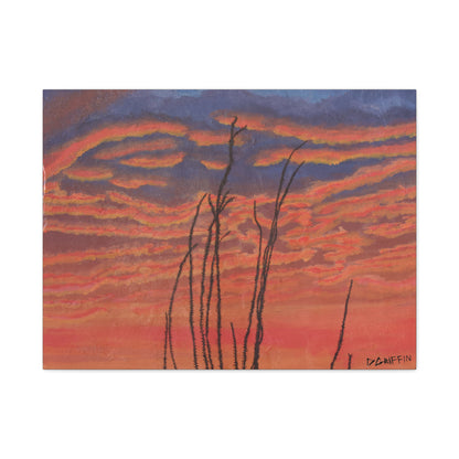 "Great Fire in the Sky" - Stretched Canvas Wall Decor
