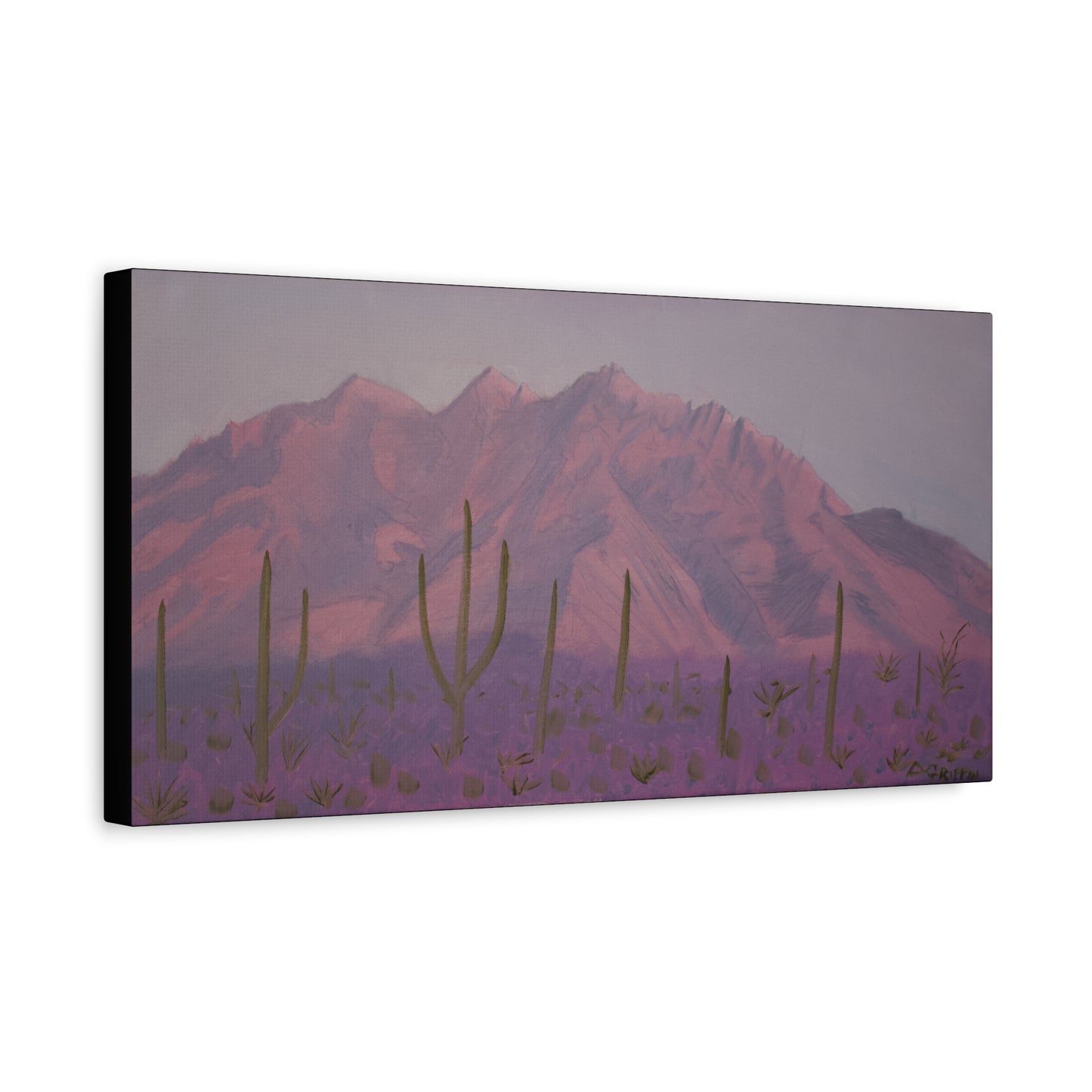 "Montañas de lavanda" - Stretched Canvas Wall Decor