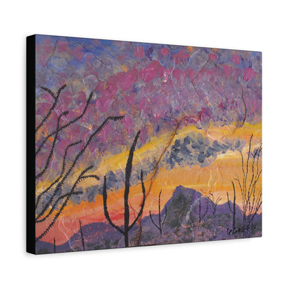 "Monsoon sunset" - Stretched Canvas Wall Decor