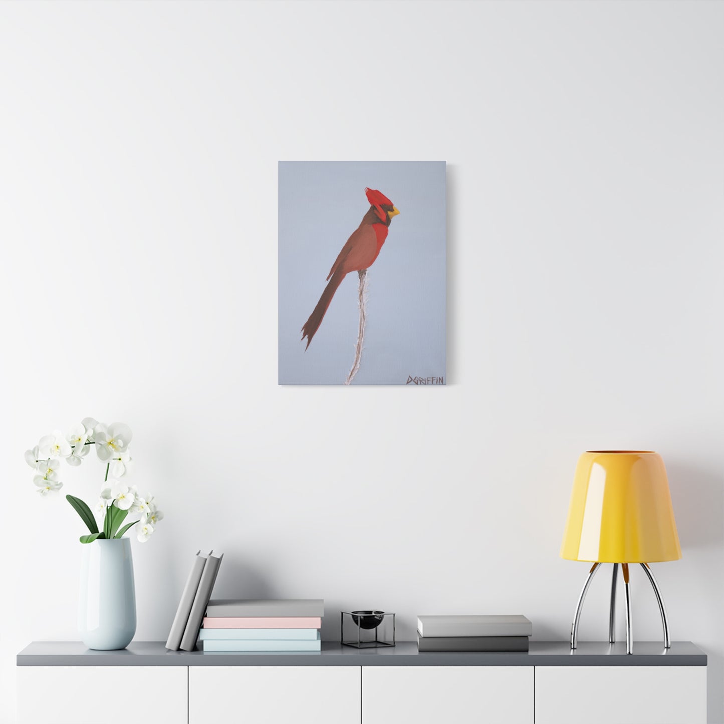 "Crimson Vigil" - Stretched Canvas Wall Decor