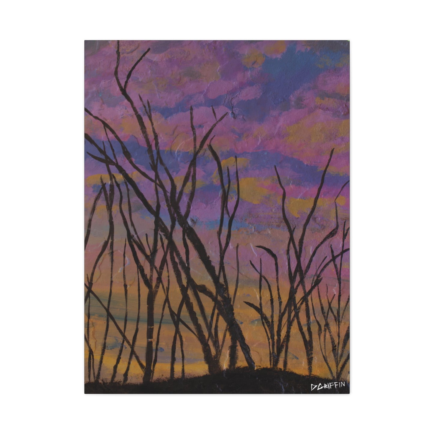 "Sky of Dead Branches" - Stretched Canvas Wall Decor