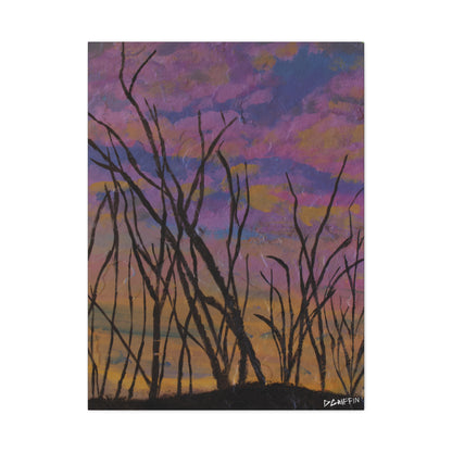 "Sky of Dead Branches" - Stretched Canvas Wall Decor