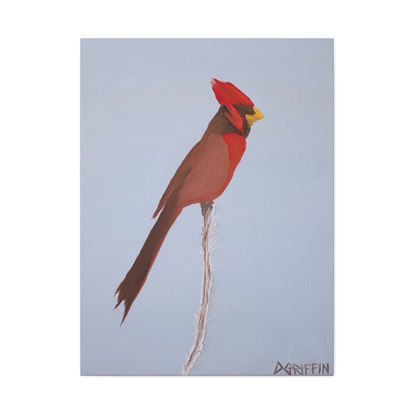 "Crimson Vigil" - Stretched Canvas Wall Decor