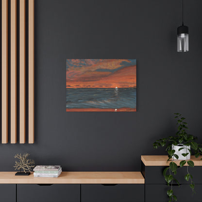 "Hapuna Beach Sunset" - Stretched Canvas Wall Decor