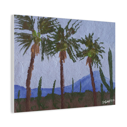 "Desert Palms" - Stretched Canvas Wall Decor