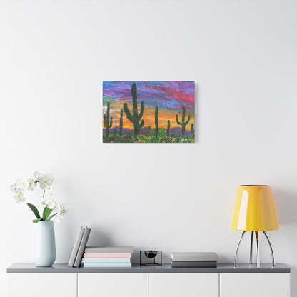 "Cactus Corona" - Stretched Canvas Wall Decor