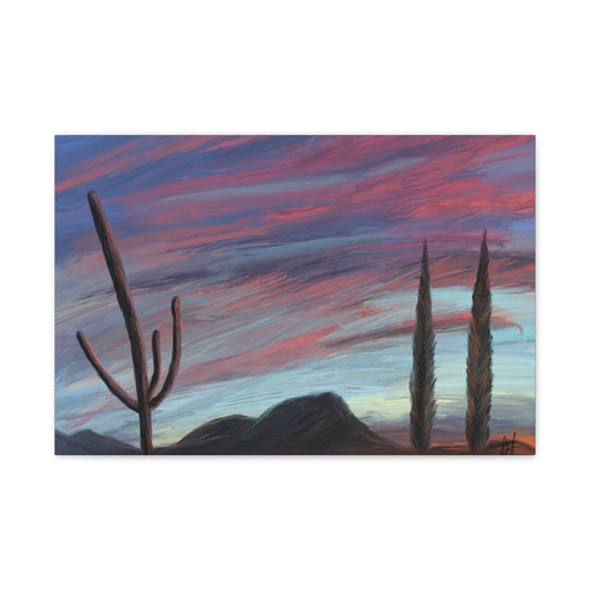 "Desert Dusk" - Stretched Canvas Wall Decor