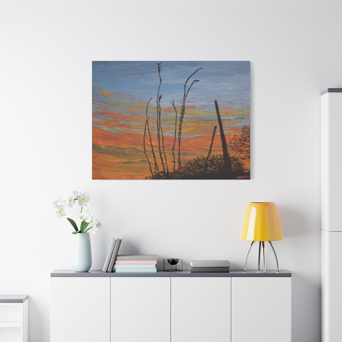 "Sonoran Ember" - Stretched Canvas Wall Decor