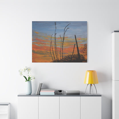 "Sonoran Ember" - Stretched Canvas Wall Decor