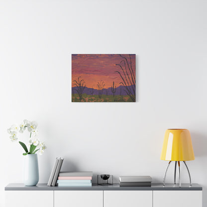 "The Desert's Deep Hour" - Stretched Canvas Wall Decor