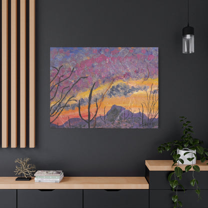"Monsoon sunset" - Stretched Canvas Wall Decor