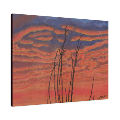 "Great Fire in the Sky" - Stretched Canvas Wall Decor