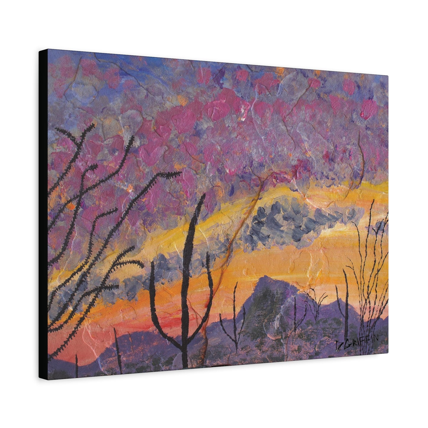 "Monsoon sunset" - Stretched Canvas Wall Decor