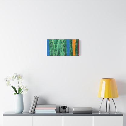 "Saguaro Stripes" - Stretched Canvas Wall Decor