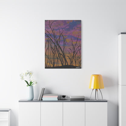 "Sky of Dead Branches" - Stretched Canvas Wall Decor