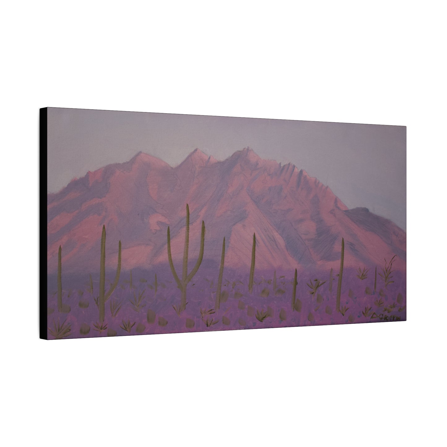 "Montañas de lavanda" - Stretched Canvas Wall Decor