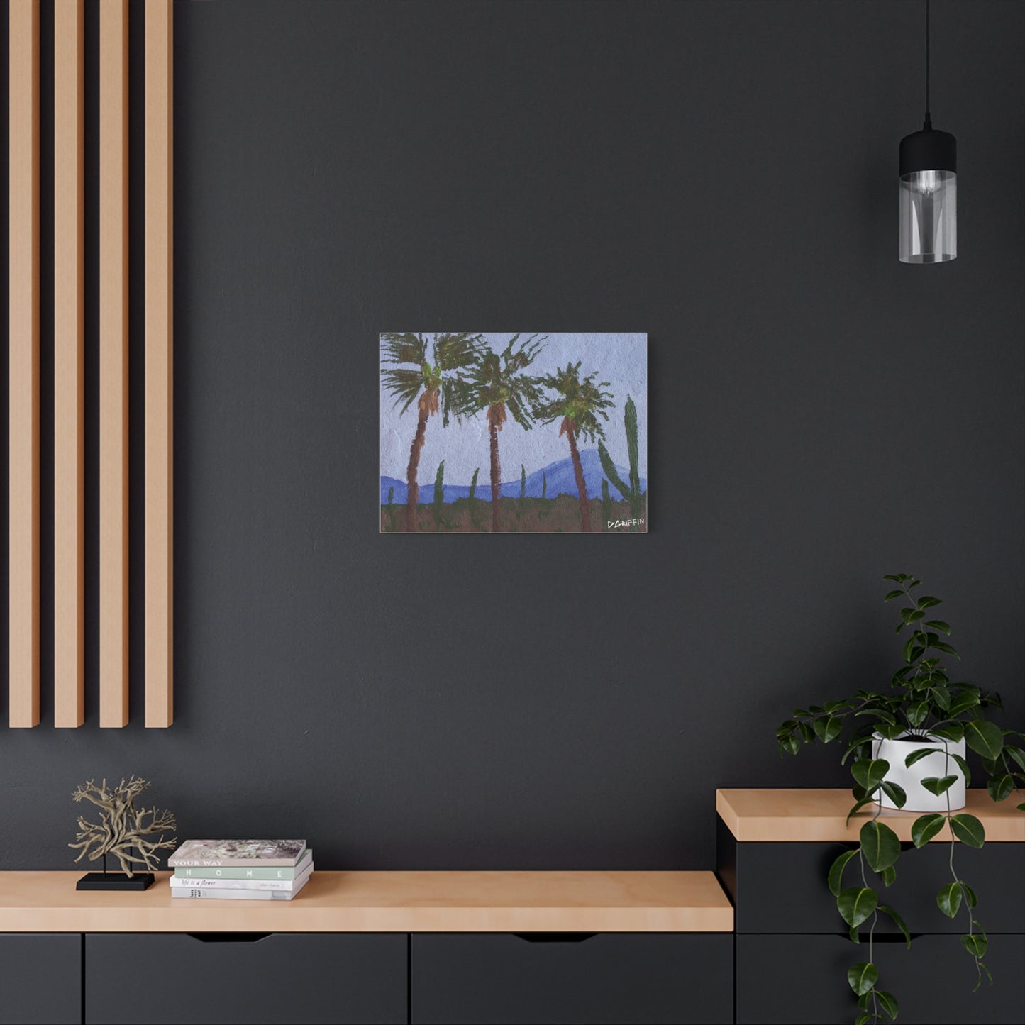 "Desert Palms" - Stretched Canvas Wall Decor