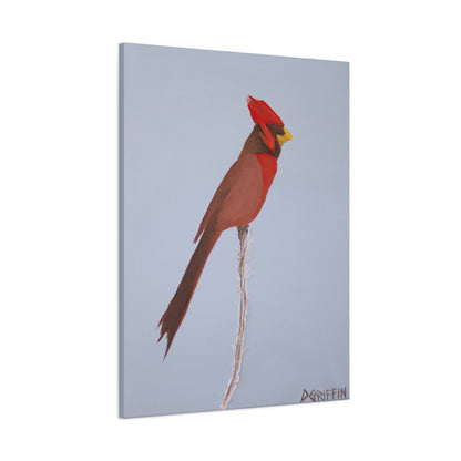 "Crimson Vigil" - Stretched Canvas Wall Decor