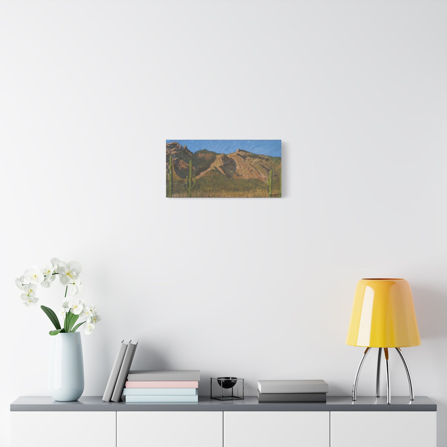 "Saguaro Skyline" - Stretched Canvas Wall Decor