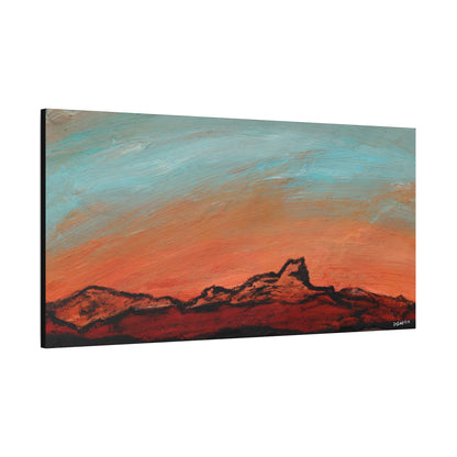 "Silueta Ardiente" - Stretched Canvas Wall Decor